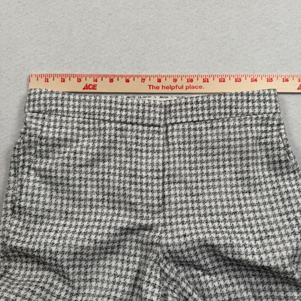 Ann Taylor The Ankle Pants Womens 4 Gray White Houndstooth High Rise Slim New - Picture 5 of 10